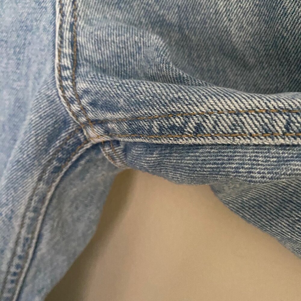 Agolde 90s Crop Distressed Jeans *Echo* Sz 34 - Picture 6 of 14